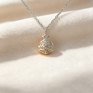 Collier grenade Shema Israël argenté