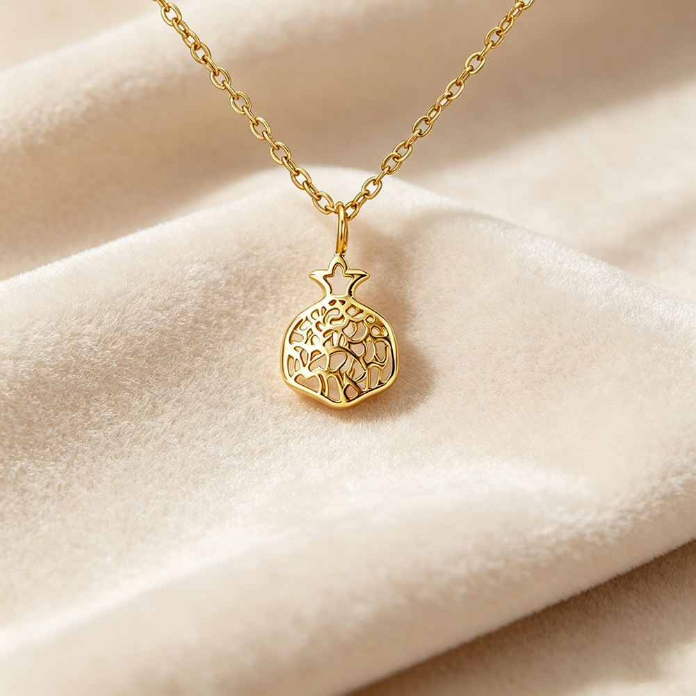 Collier grenade Shema Israël doré
