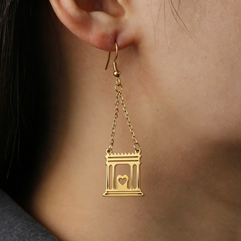 Boucles d’oreilles dorées Temple de Jérusalem