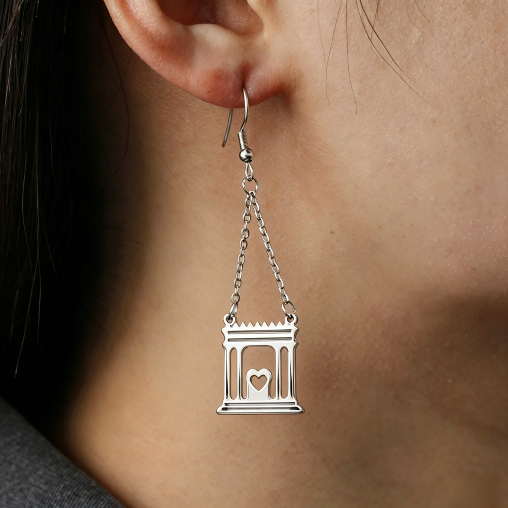 Boucles d’oreilles argentées Temple de Jérusalem
